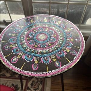 Hand painted crafted Colorful Mandala Side Table
